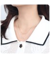 Rhodium Plated Infinity Shaped Necklaces SPE-729-RP
